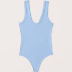A&F Seamless Rib Fabric Scoopneck Bodysuit